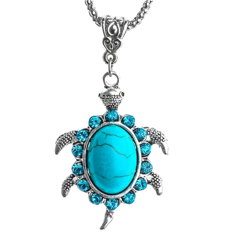 Silver Tortoise Turtle Necklace Pendant - Picture 4 of 5